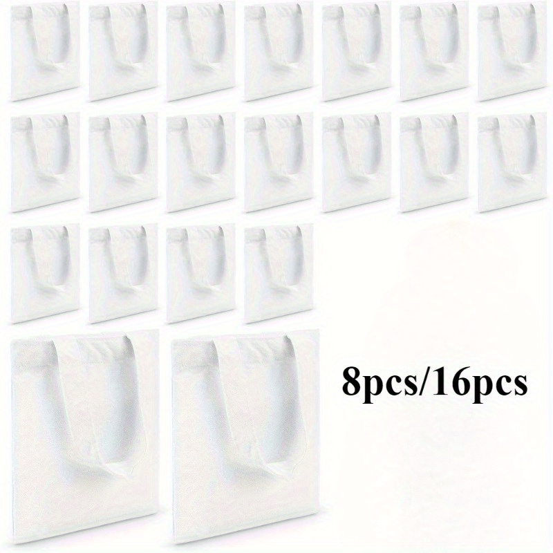 30 Mini Borse Tote In Tela Bianca Per Sublimazione E Fai Da Te – 20x25x10 Cm, Riutilizzabili, Per Feste, Eventi E Regali Personalizzati