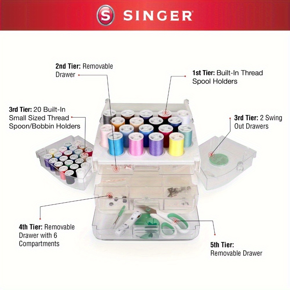 

Singer Sew ™ Sewing Kit And Storage Case, 224 Pcs