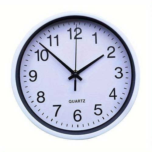 black and white high end wall clock 1pc versatile circular silent clock simple and stylish plastic silent wall mounted clock suitable for decoration in living rooms kitchens bedrooms and offices no ticking sound gifts wall