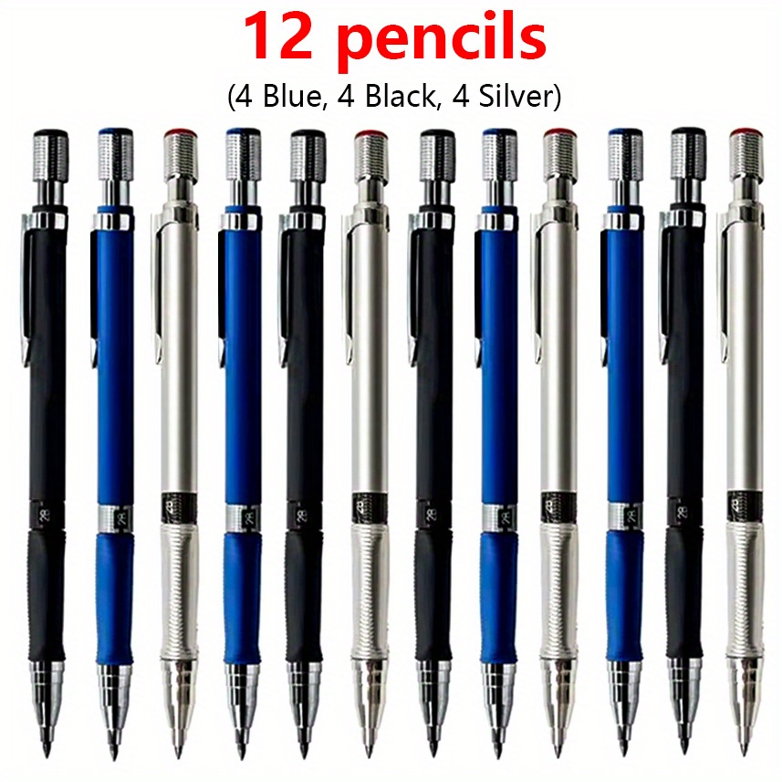 Image of 2.0mm Mechanical Pencil Set For Back To , 2b Black/colored Lead Refill, Suitable Gift For Students Used For Writing Sketches, Art Drawing, And Automatic Pencils