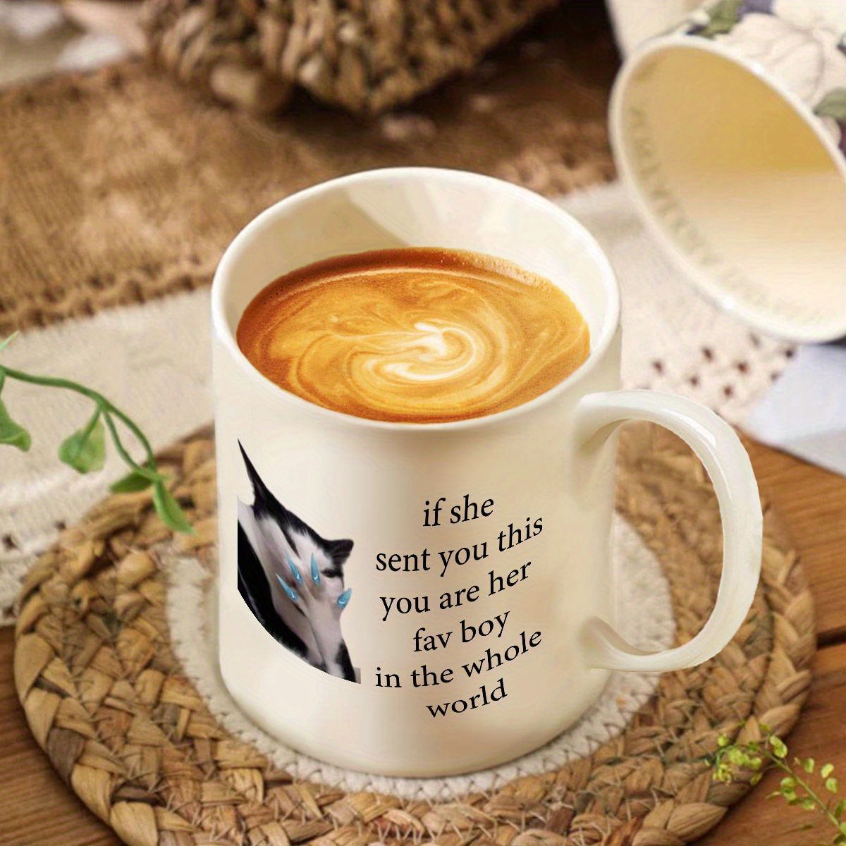 1pc large coffee mug tea cup ceramic handle big heavy best Temu