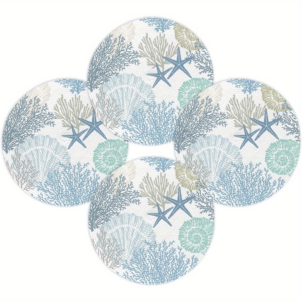 

4pcs Set Of Placemats, Placemats, , And , Round, -, Suitable For , Dining Table, , , 15