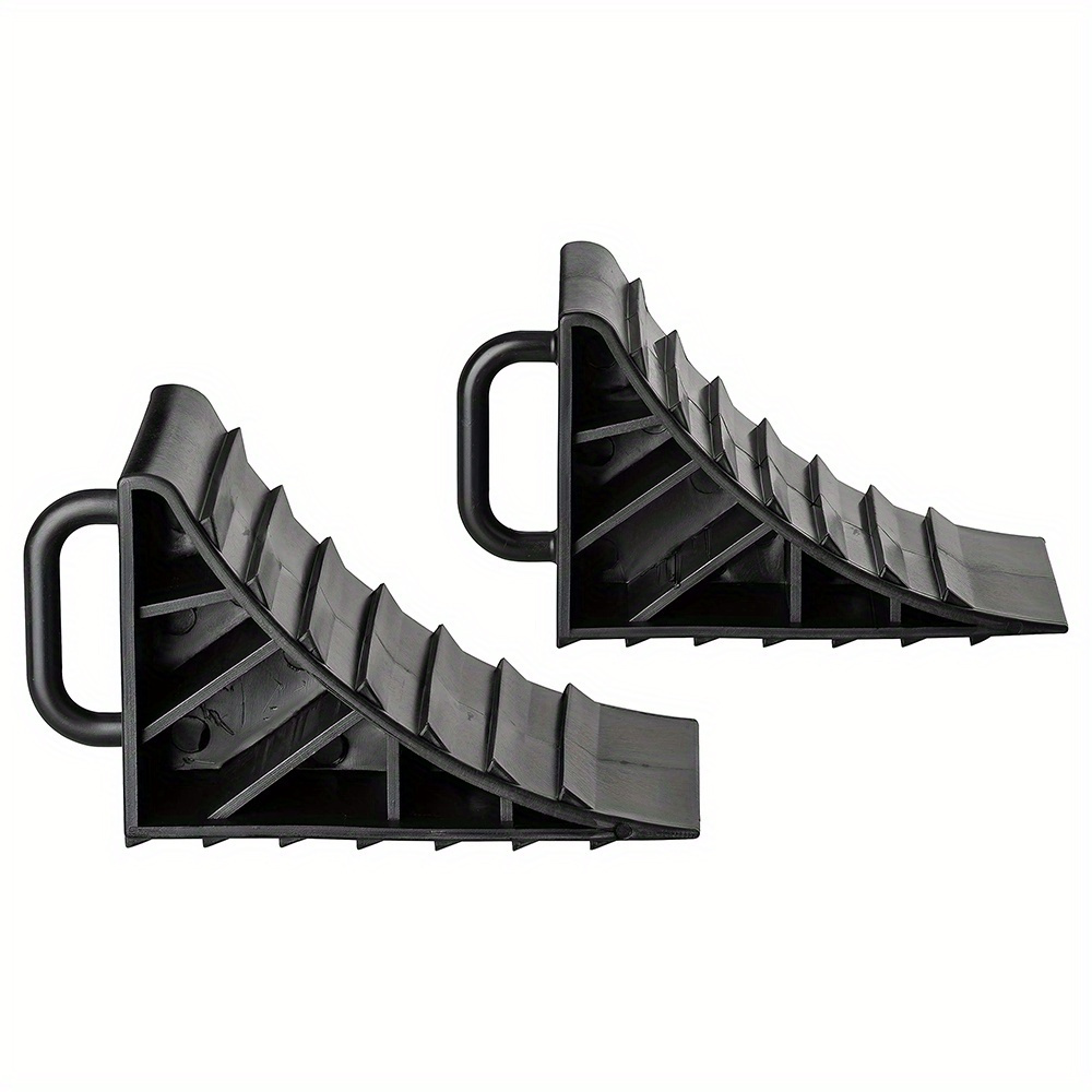 2pcs Wheel Chock, Heavy Duty Car Anti-slip Block Tyre Slip Stopper Wheel Alignment Block Tire Support Pad