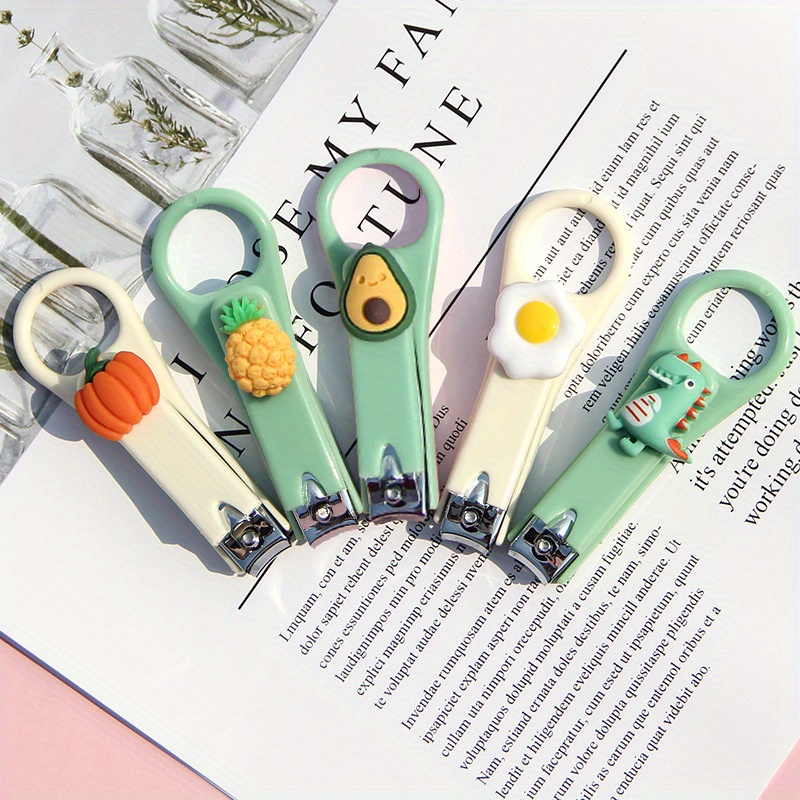 

Cute Cartoon Nail Clippers Set, Anti-splatter Nail Trimmer, Portable Manicure Scissors, Pedicure Tools, Low Allergenic, Nail Care Accessories