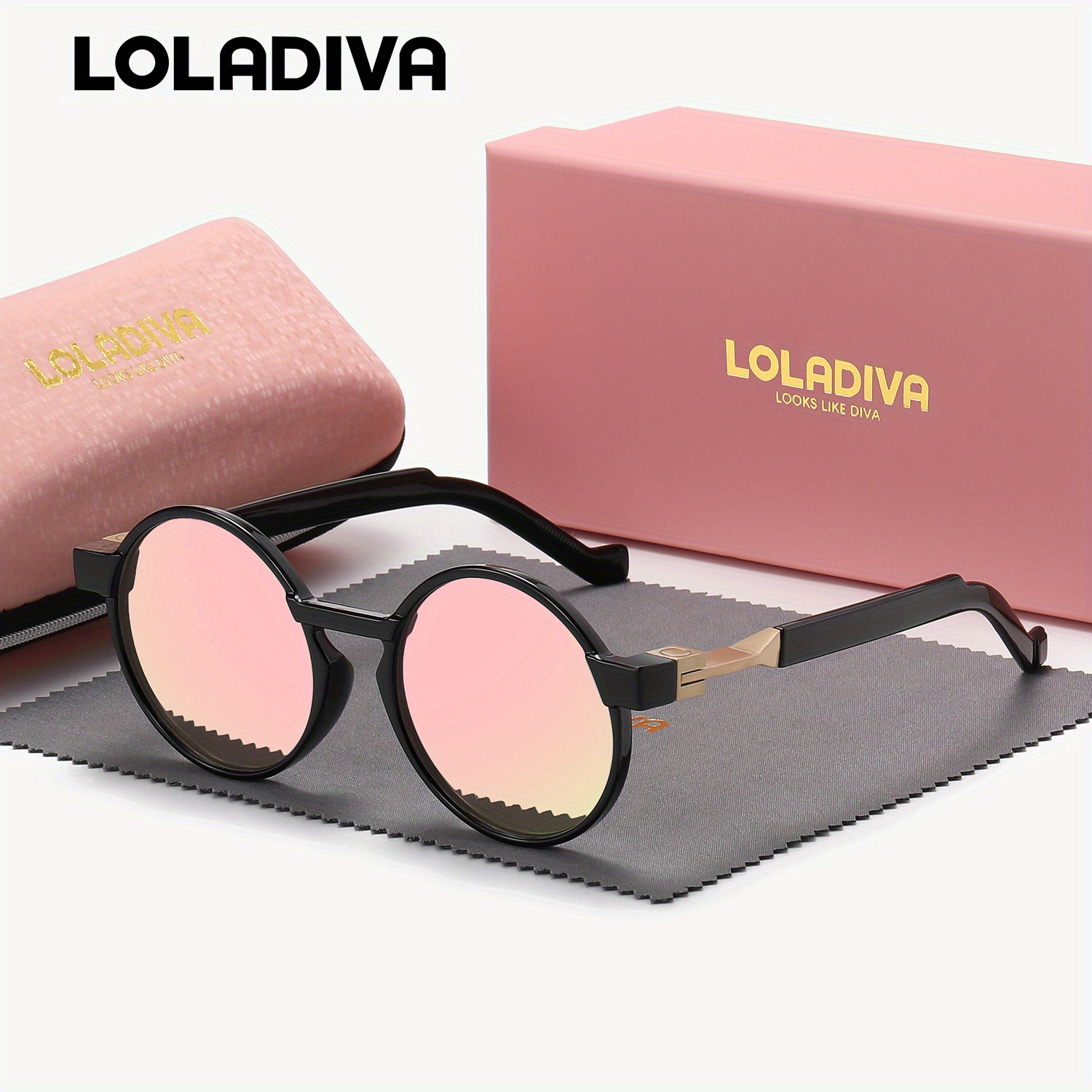 

Lunettes de Mode LolaDiva - Anti-Éblouissement, Protection, Monture Ronde pour