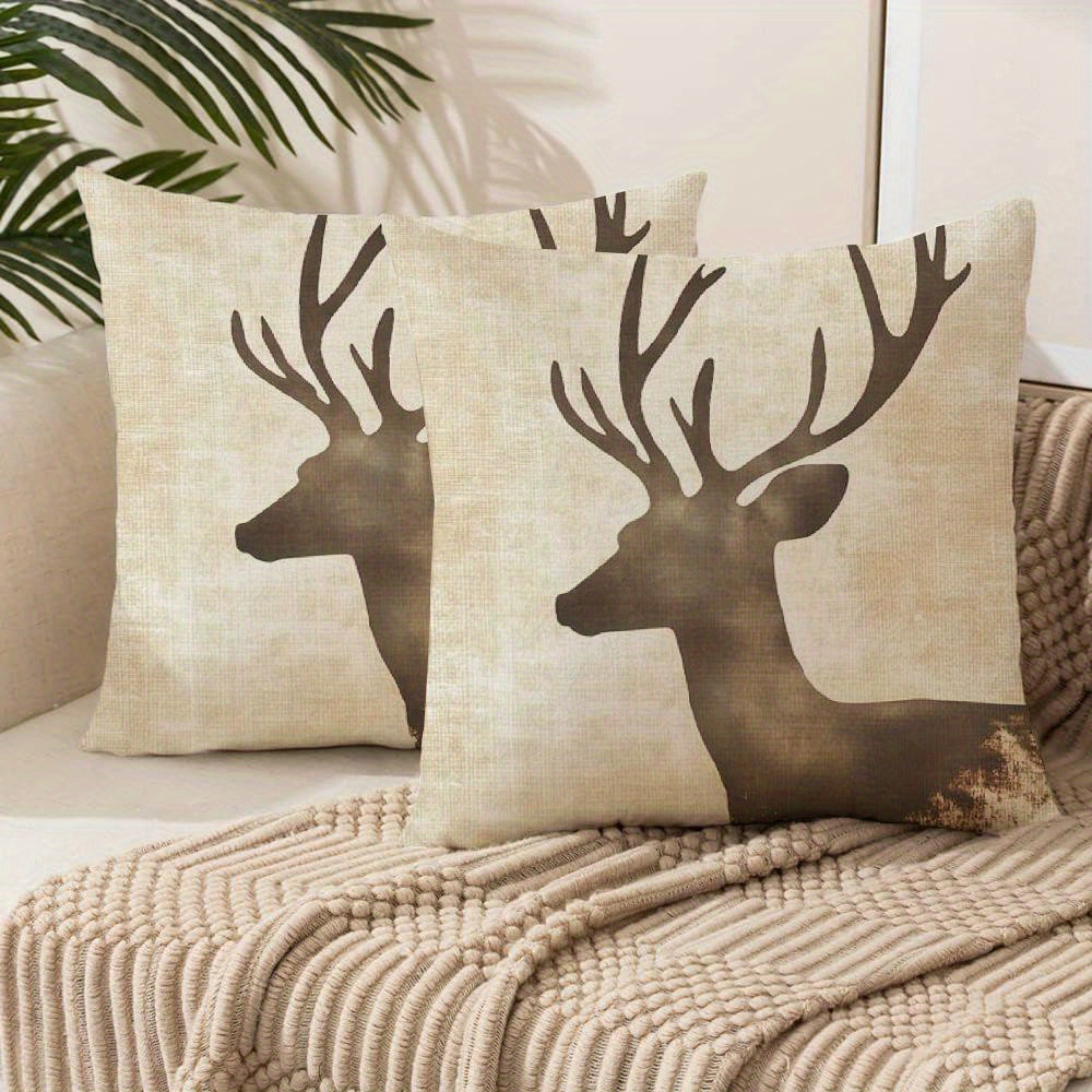 

2pcs Set - Polyester Zippered For Sofa, , - Decorative Pillowcases,