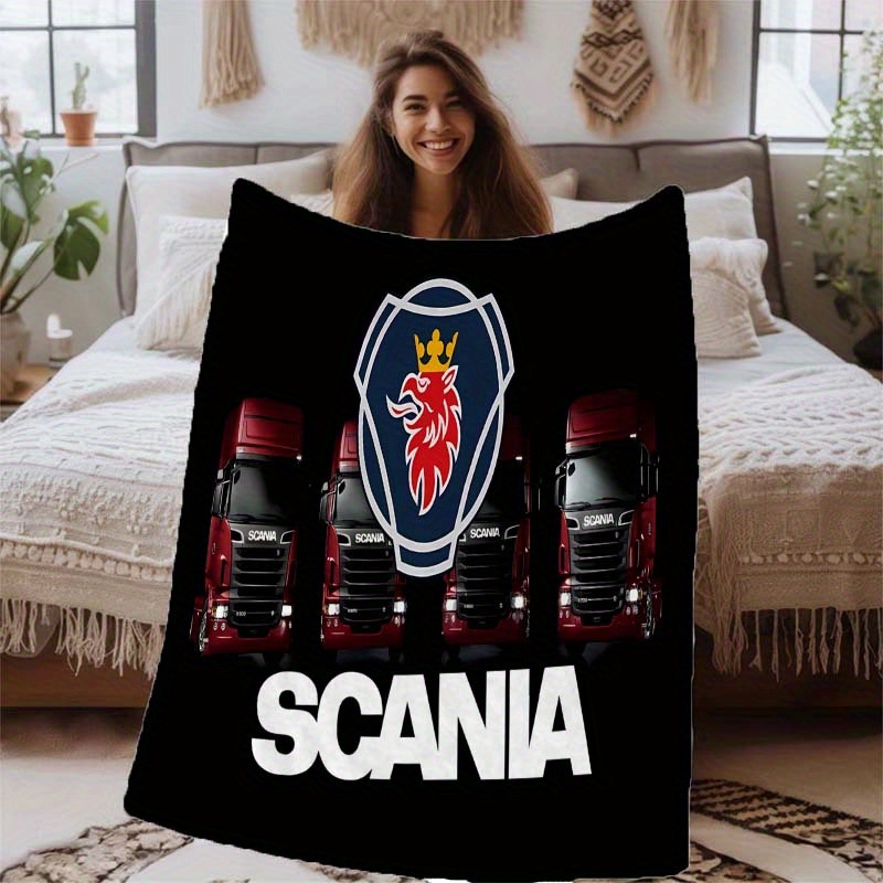 

Truck Emblem & Design Flannel Throw Blanket - Soft Polyester Non-woven Fabric - Lightweight Decor For Sofa, Bed, Picnic, Travel, Office - Ideal For Christmas, Wedding, Birthday Gifts