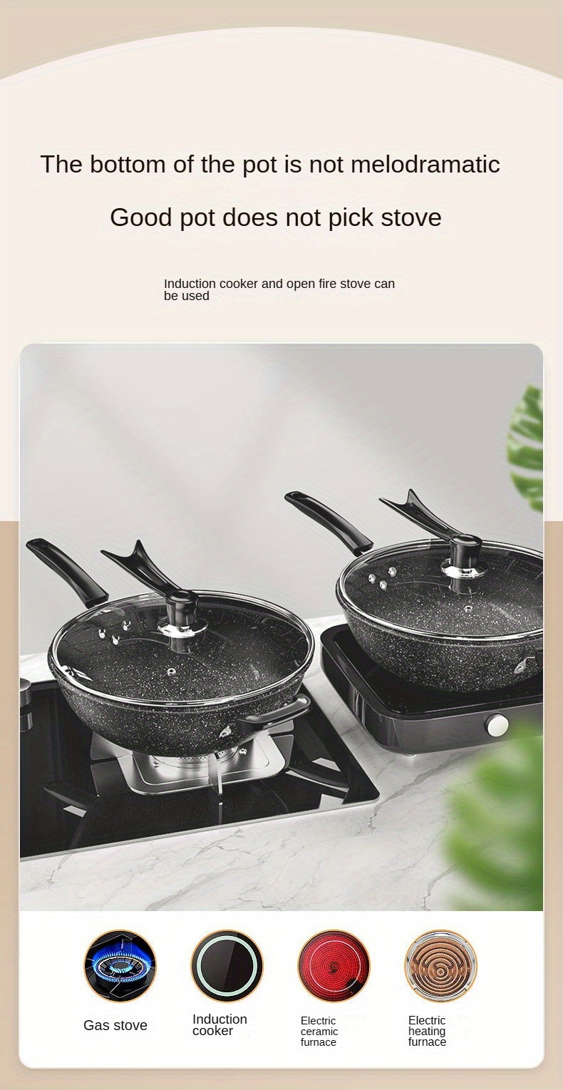 versatile non stick stone     stir frying   compatible with all stovetops details 7