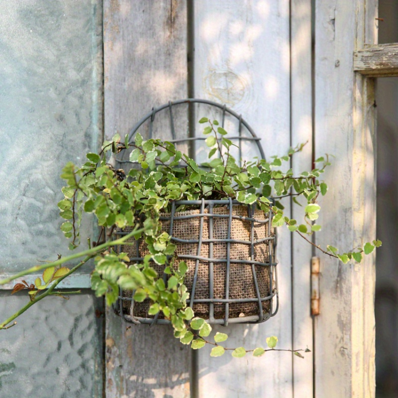 rustic metal wire basket linen lining versatile wall - Temu Switzerland