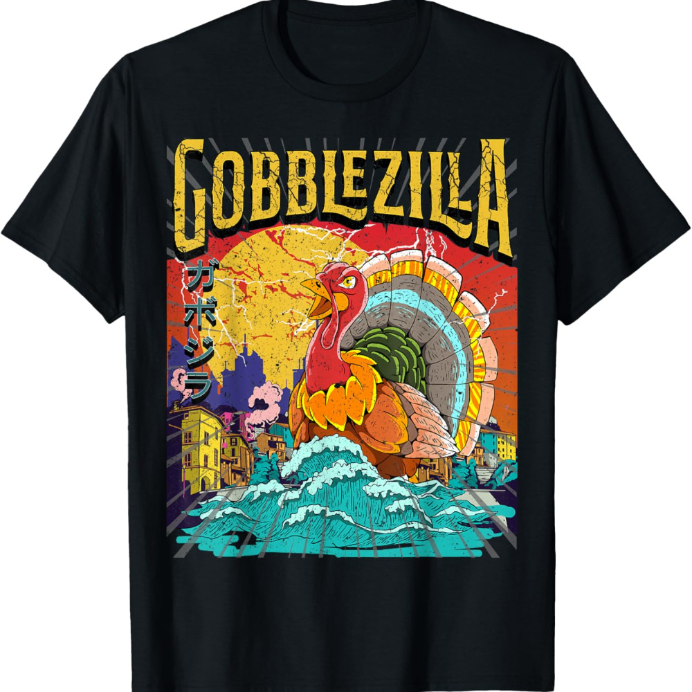 

Turkey Day Thanksgiving Gobblezilla T-shirt