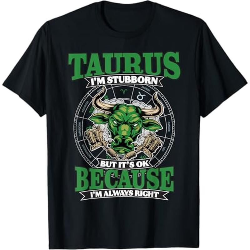 

Taurus I'm And Always Right April & May Birthday T-shirt, 100% Cotton, Halloween Thanksgiving Christmas Gift For Men Women , S-xxxl, Black