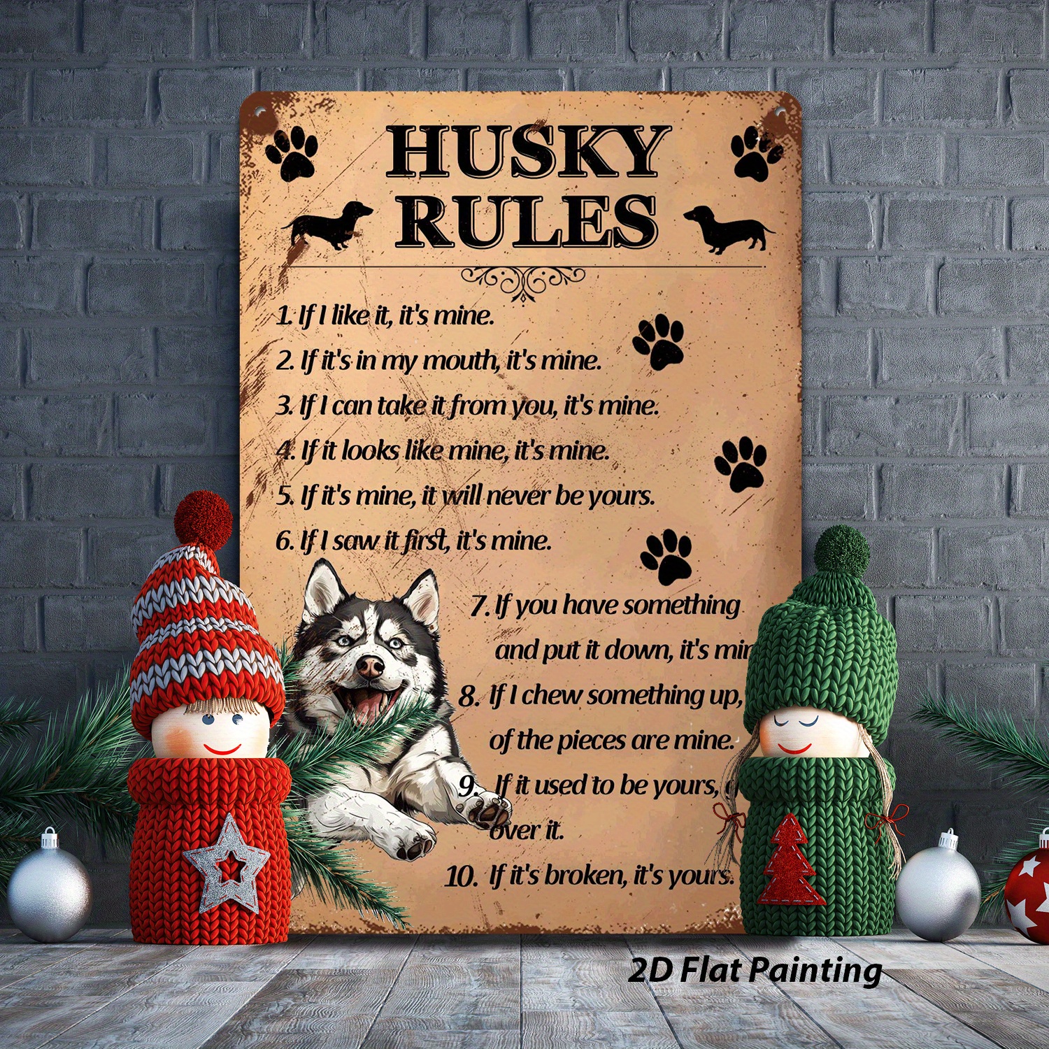 

1pc 8x12 Inch(20cm X 30cm) Wintery Wisdom Tin Sign For Home And Tundra Rustproof Aluminum