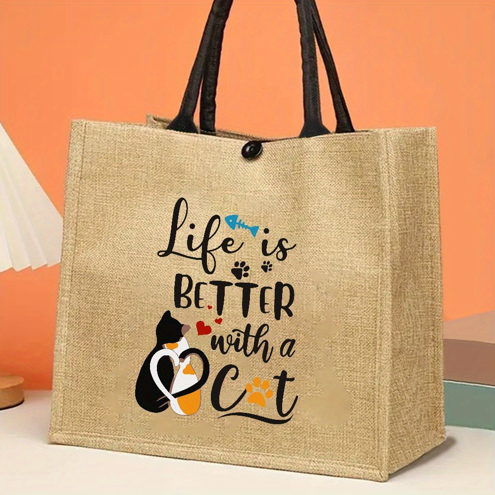 

Cat- Tote Bag - , - For Picnics & Parties