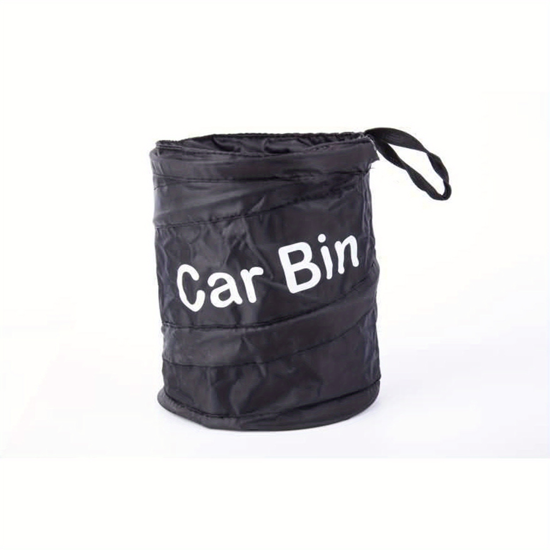 TEMU 1pc Collapsible Car Trash Can, Foldable Rubbish Bin, Garbage Waste Basket Organizer, Vehicle Mounted Trash Can Storage Box