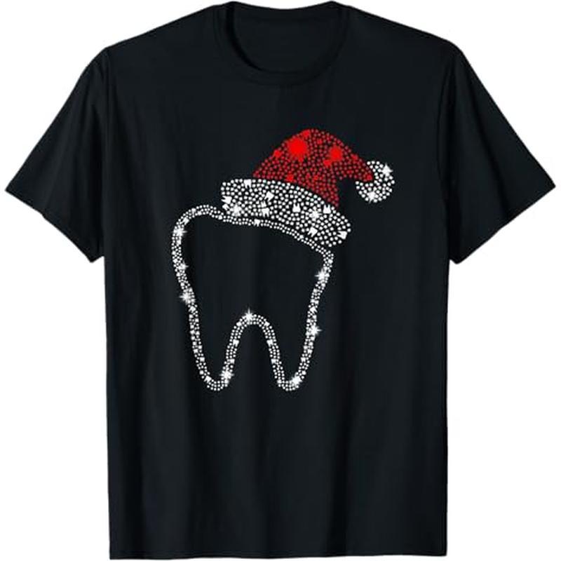 

Toothmas Funny Christmas Gift T-shirt, 100% Cotton, Halloween Thanksgiving Christmas Gift For Men Women , S-xxxl, Black