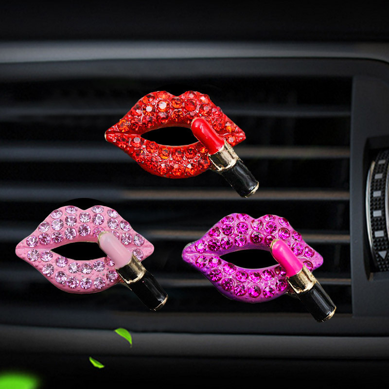 TEMU 3pcs Car Perfume Clip Creative Lips Car Air Conditioner Air Outlet Aromatherapy Clip Car Interior Accessories