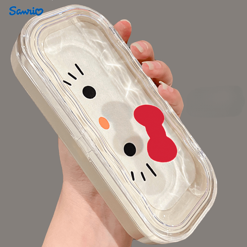 for   2024   ins portable anti press foldable high quality clear glasses case with bow and non   abs plastic material no power required details 4