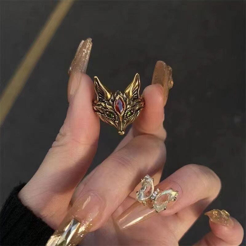 

Medieval Vintage Black Retro - Fox Ring Lifelike Premium Cool Vintage Index Finger Ring Ornament Birthday Gift For Women