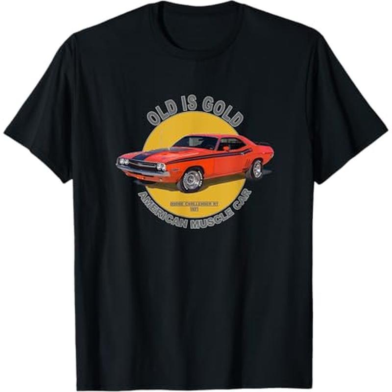 

Challenger Rt Car 60s 70s T-shirt, 100% Cotton, Halloween Thanksgiving Christmas Gift For Men Women , S-xxxl, Black