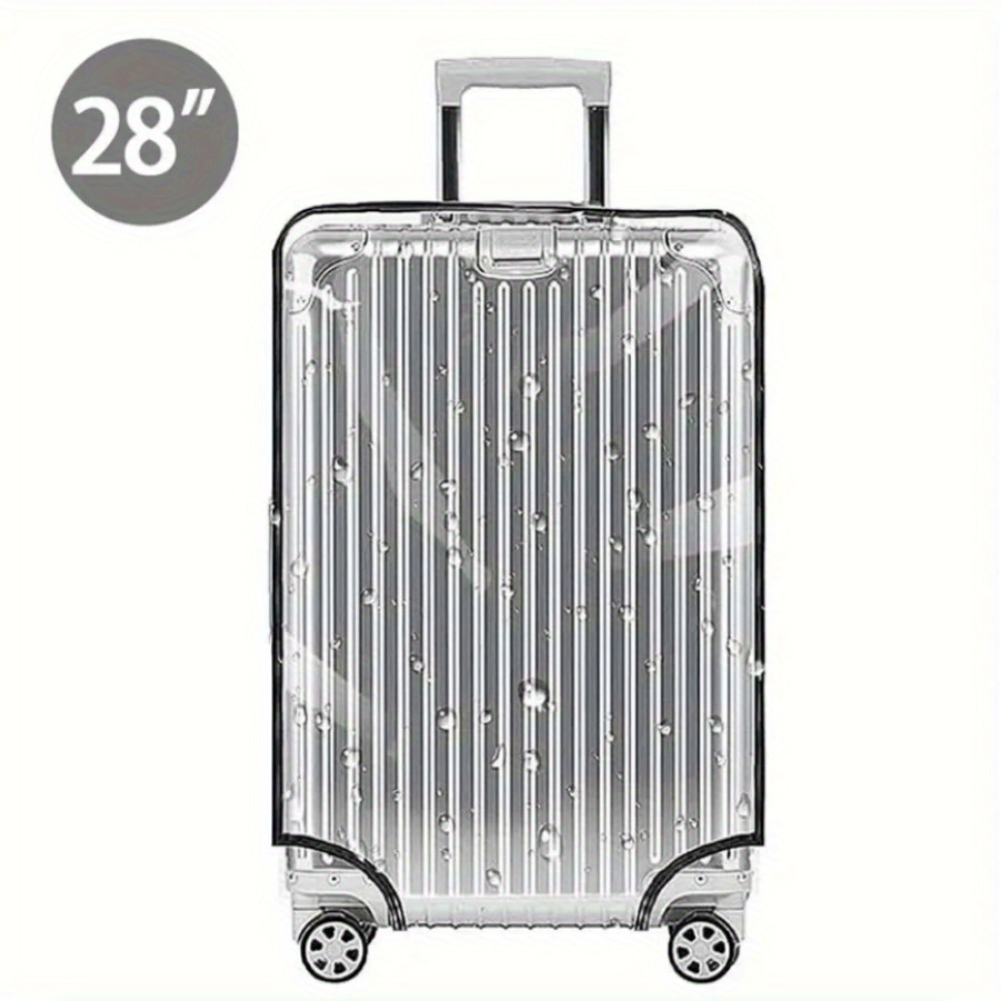 Image of Thick Wear-resistant Waterproof Travel Case Dust Cover, Luggage Protective Cover, Trolley Case Transparent Box Cover