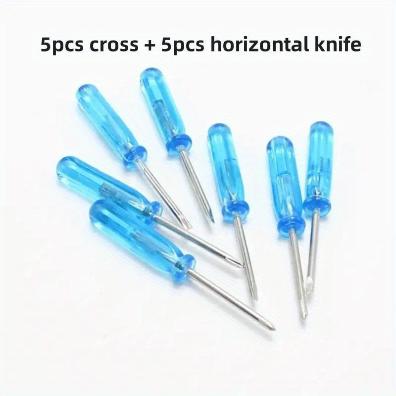 E-shop 10-teiliges blaues Mini-Schraubendreherset, 2mm Kreuzwortreparaturwerkzeug, geeignet für die Übung der Handfähigkeit, kleines Reparaturwerkzeug,