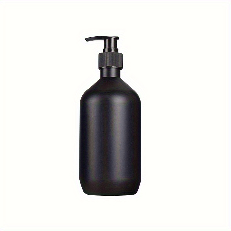 1pc Matte Black Pet Plastic Refillable Soap Dispenser - 500ml/300ml Leak-proof Pump Bottle For Shampoo, Hand Soap, Shower Gel,, Massage Oil - Bathroom Countertop Storage, High-quality & Durable