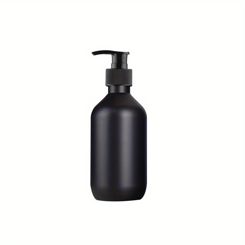 TEMU 1pc 300ml 500ml Matte Black Pet Soap Dispenser Plastic Shampoo Pump Bottle Empty Hand Soap Containers Bathroom Countertop Pump Dispensers For