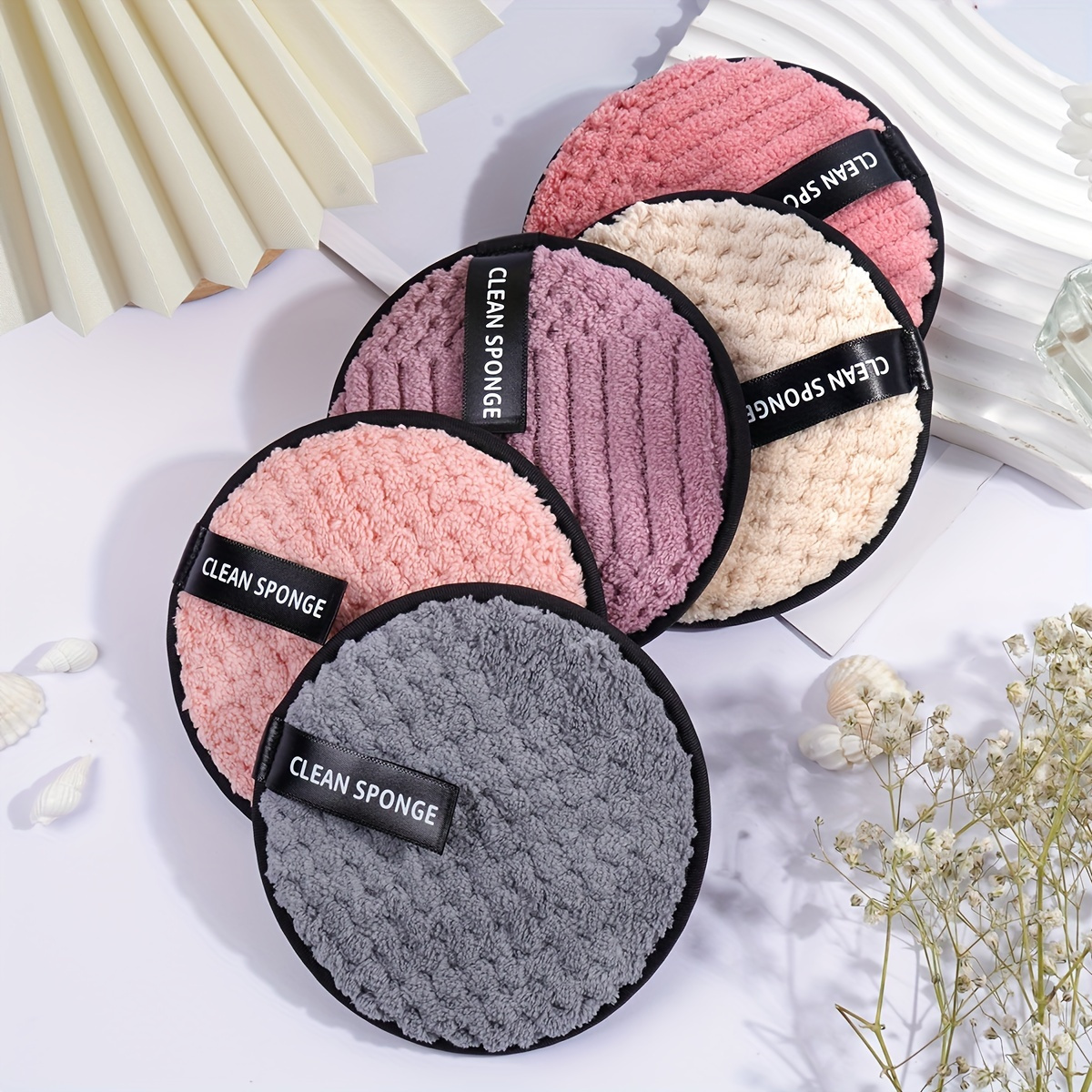 

1pc/5pcs Makeup Remover , Makeup Remover, Reusable Facial Wet And Dry Use