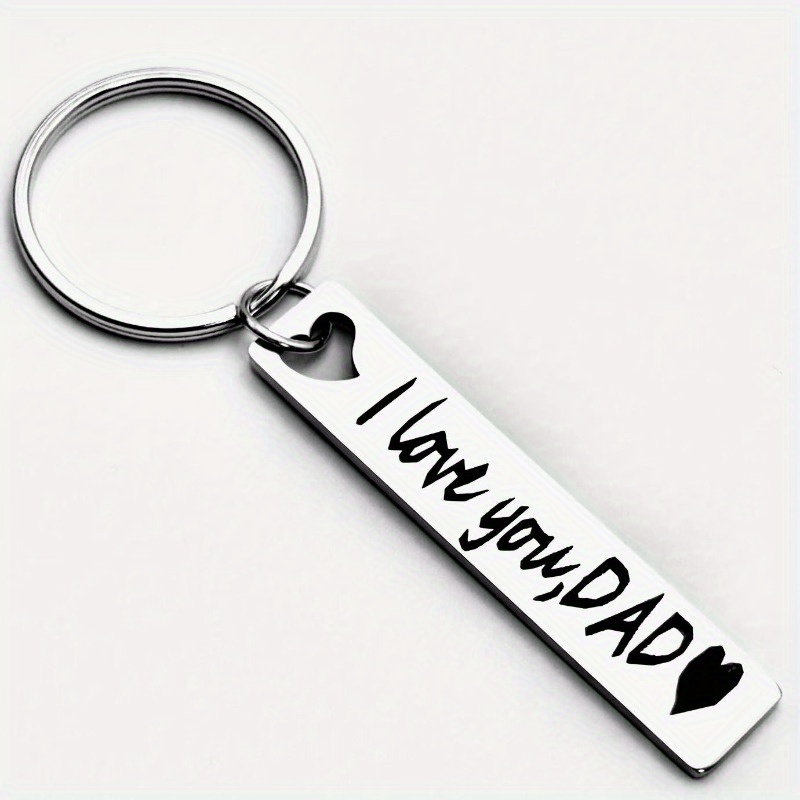 

Steel Keychain Engraved 'i You, Dad' - , For , Car Key