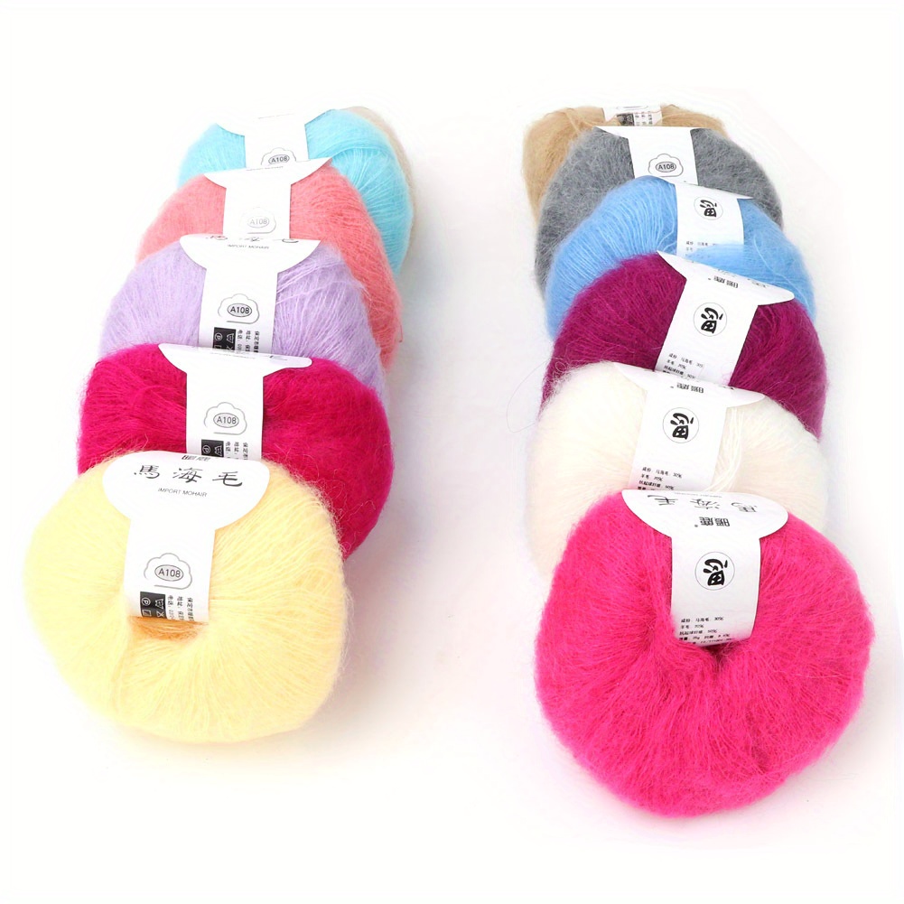 

Popular Soft Mohair Knit Long Wool Yarn Hot ( 12 Colors A Set) Cr19