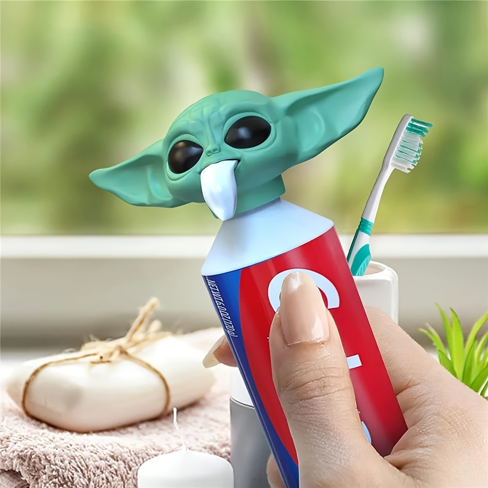 

Yoda-inspired Toothpaste Squeezer - Fun, Battery-free Bathroom Accessory With Built-in Toothbrush Holder