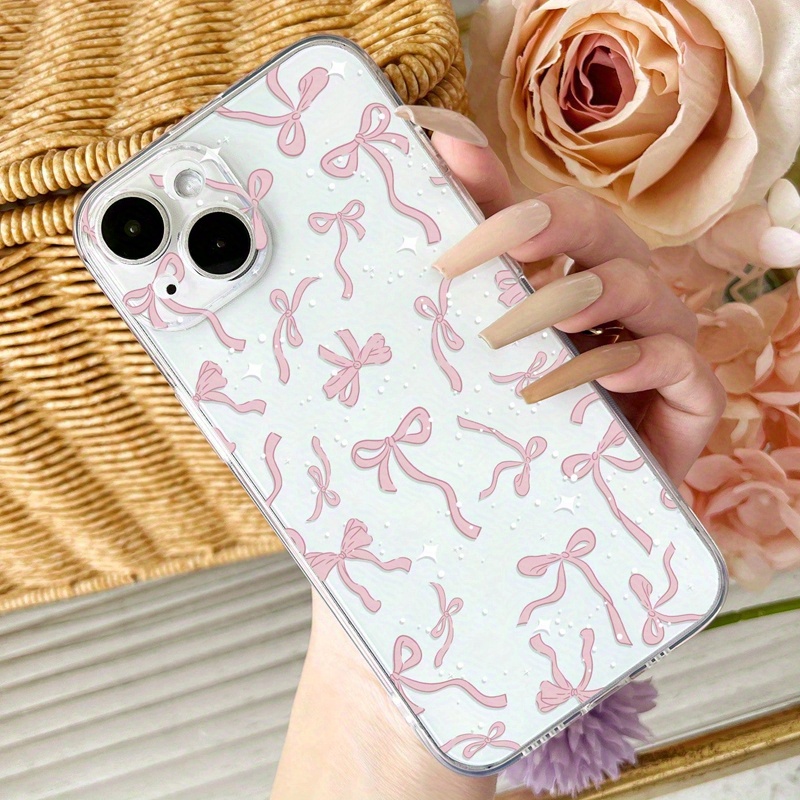 

1pc Pattern Transparent Full Cover Tpu Mobile Phone Case Suitable For Iphone16 15 14 11 Promax Xr Xs