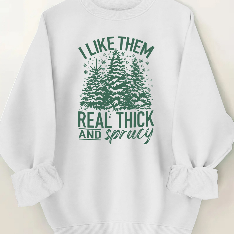 

1pc Women's Christmas Graphic Sweatshirt - Polyester " And