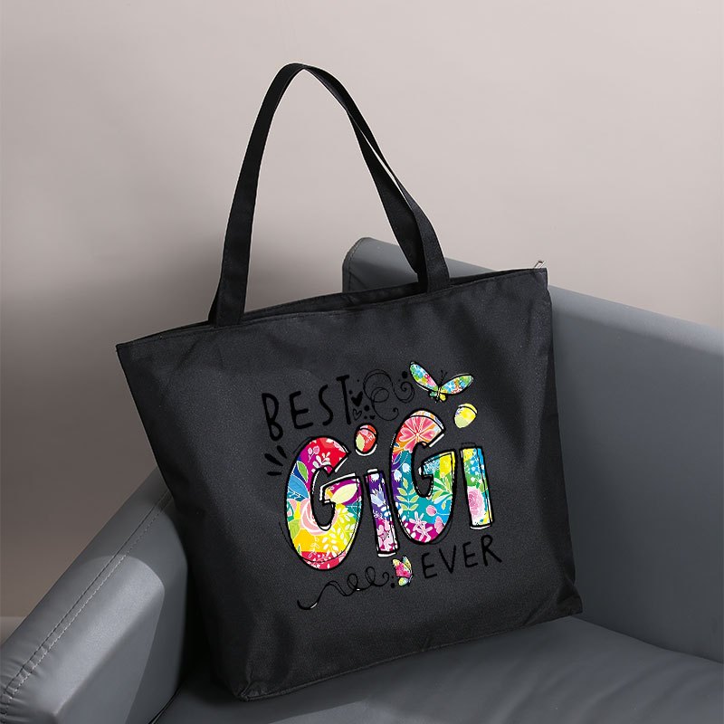 

Personalized Tote Bag Handbag Print Best Ever Large Capacity Women's Elegant Zipper Black Shoulder Bags : For & Wedding Handbag For Bridal Party Favors & Travel Pattern Minimalist & Purse