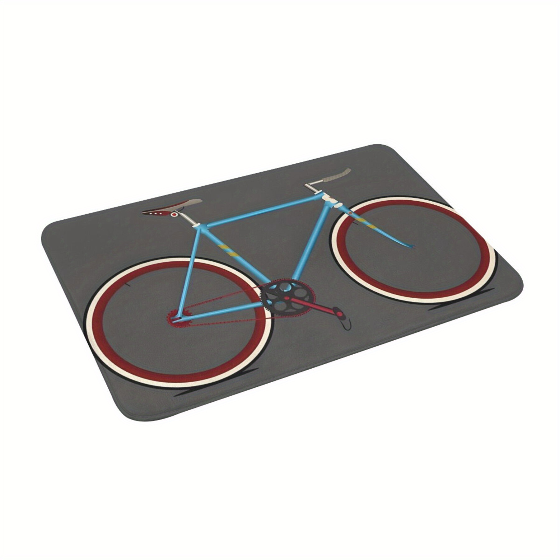 

Bike Design Doormat - Lightweight, Non-slip Polyester For Kitchen, Bedroom - Machine Washable, Rectangle Home Decor Rug