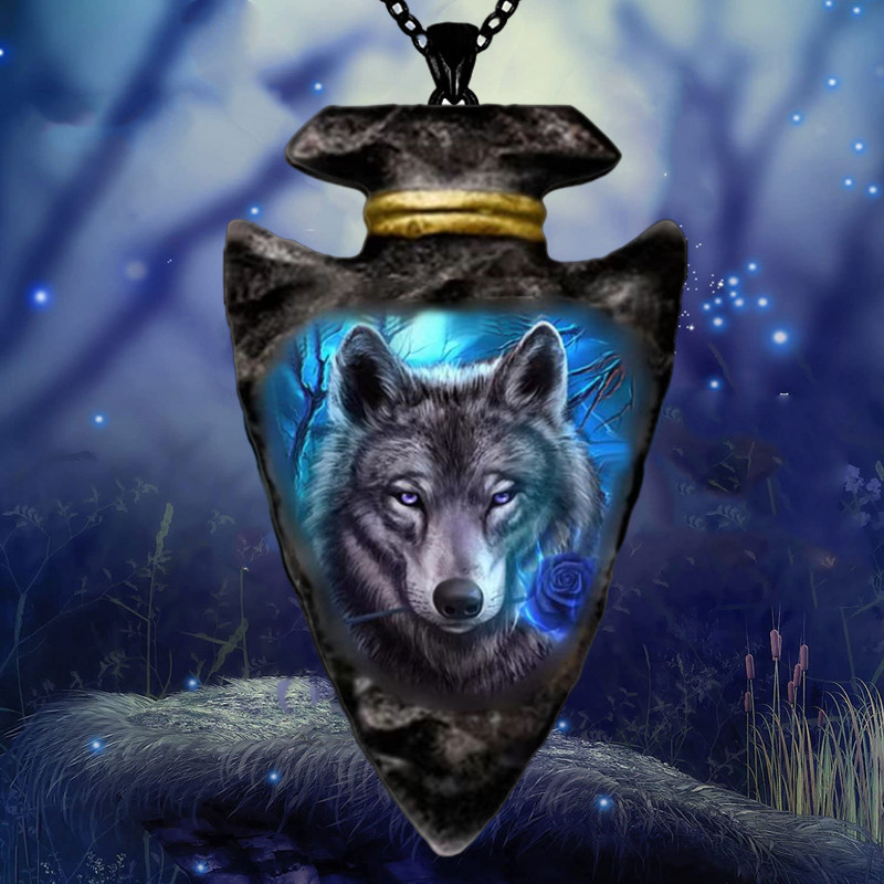 

Halloween In And The Hot New Christmas Wolf Wolf Chao Personality Hip-hop Pendant Necklace