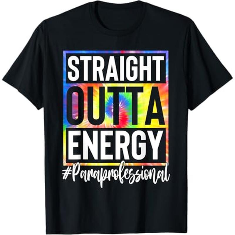 

Paraprofessional Energy T-shirt, 100% Cotton, Halloween Thanksgiving Christmas Gift For Men Women , S-xxxl, Black