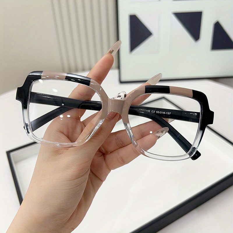 cute square non-prescription spectacles for women full rim