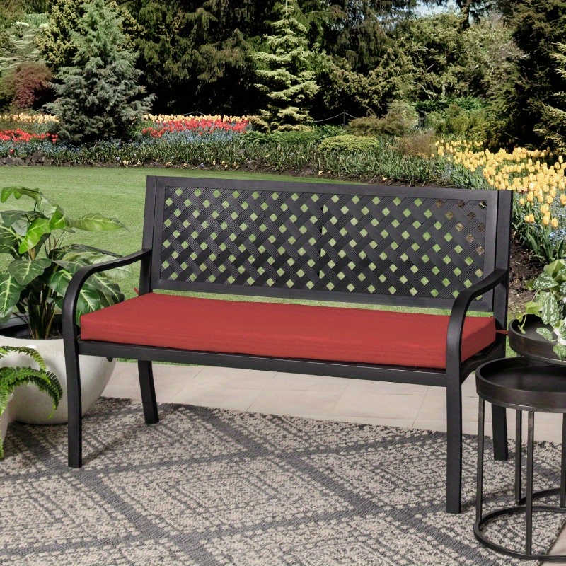 

Your Patio In 7 Hues: Elegant Outdoor Bench Cushion, 18"x48", Red & 6 More Colors