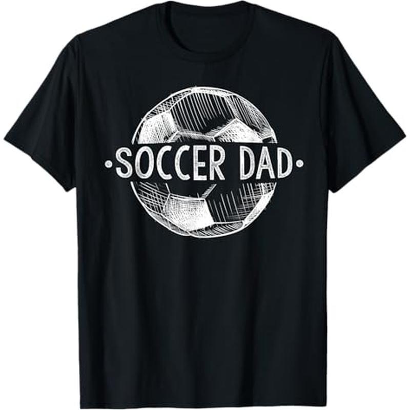 

Soccer Dad Family Matching Team Player Gift Sport Lover Papa T-shirt, 100% Cotton, Halloween Thanksgiving Christmas Gift For Men Women , S-xxxl, Black