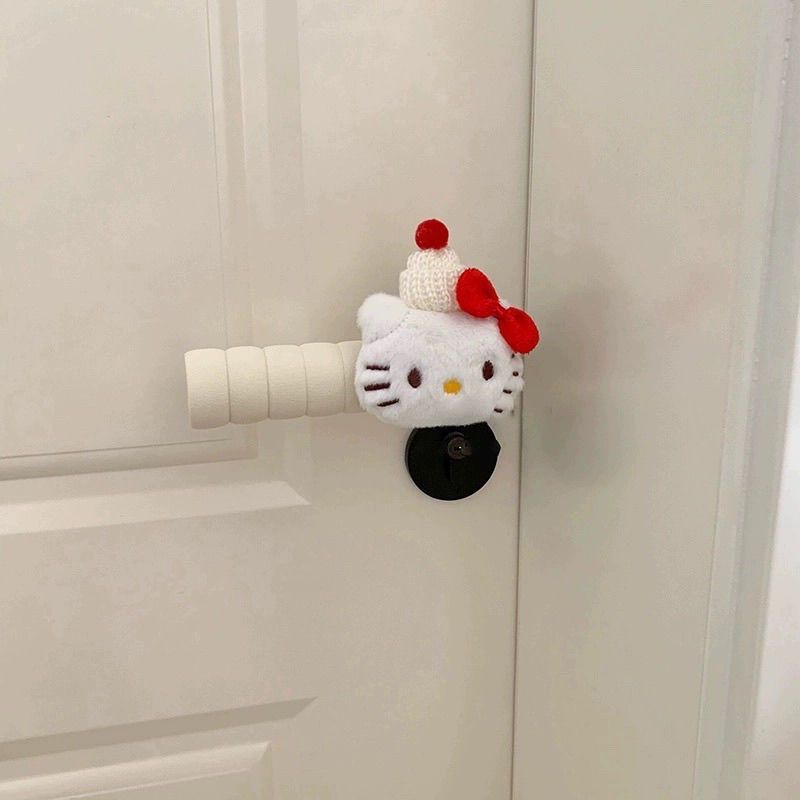 2pcs Set Hello Kitty Doorknob Cover - Sanrio Y2K Kawaii Style, Anti-Collision Anti-Static Wall Protector for Home Decoration, Perfect for Bedroom And Living Room