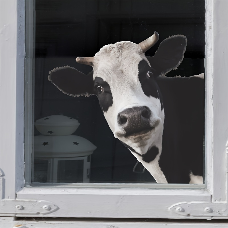 

1pc Cow - And Decal For , Plastic, No Needed, Featherless, Suitable For Christmas, Halloween, New , And All