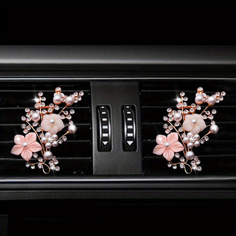 TEMU 2pcs Creative And Cute Car Air Outlet Perfume Clip Cartoon Car Perfume Clip Aromatherapy Car Interior Decoration Decoration Women