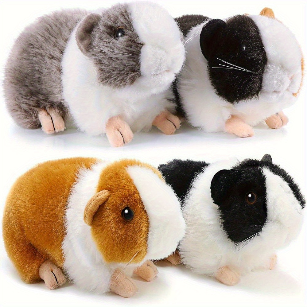 

1/ 4pcs Stuffed Guinea Pig Realistic Simulation Guinea Pig Animals Plush Doll Toys For Guinea Pig Theme Party Birthday Christmas Decor Gift,