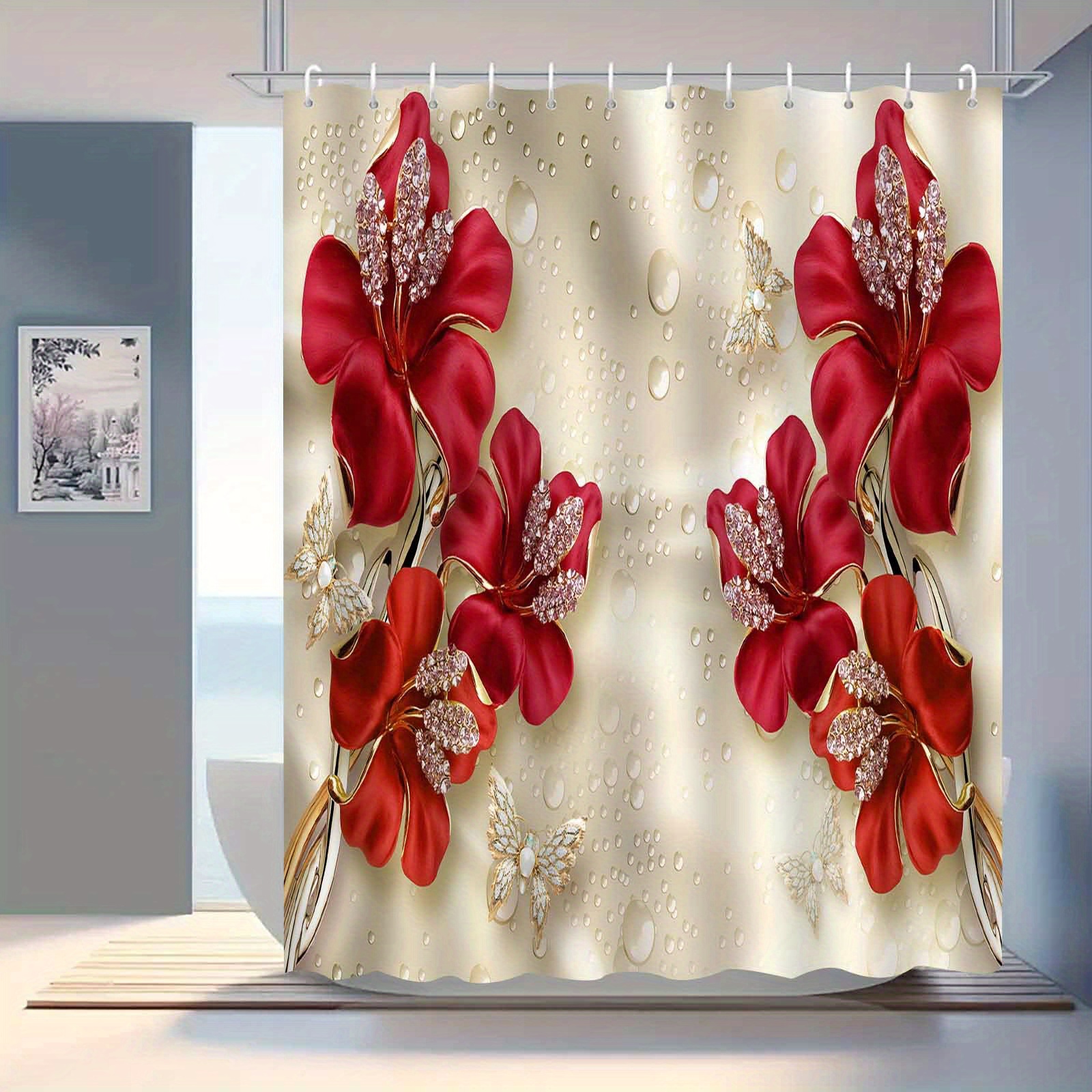 

3d Shower Curtain - , & Included, Polyester Bathroom Decor