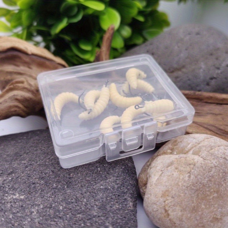 

10-Pack de leurres de pêche en silicone avec hameçons - Appât artificiel pour truite, crappie, , poisson-pan - Accessoires de pêche en eau douce polyvalents