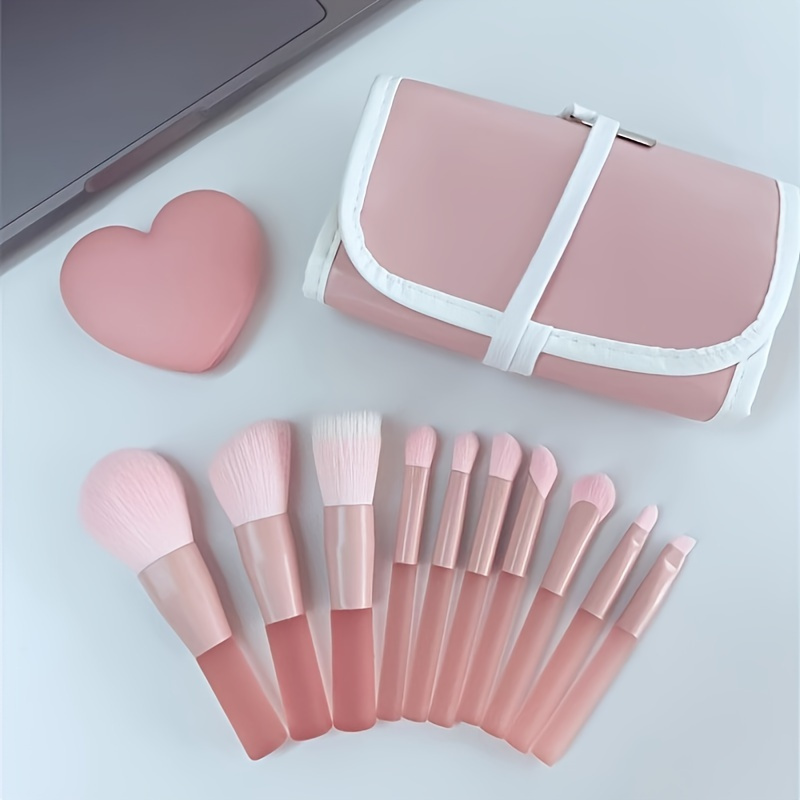 

Lattby 10pcs Acrylic Handle Mini Makeup Brush Set, Blush, Contour, Eyeshadow, Concealer Brushes, Application, Travel Cosmetic Brush Kit, Nylon , Types, -free, Palm Brushes