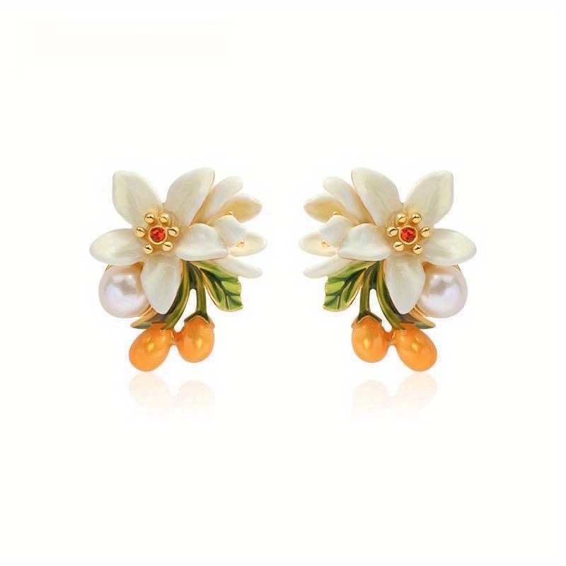 TEMU [small Freshwater Pearls Earrings For Women] 1 Pair Of Uniquely Designed Freshwater Pearls Women's Earrings For Autumn And Winter, With Small