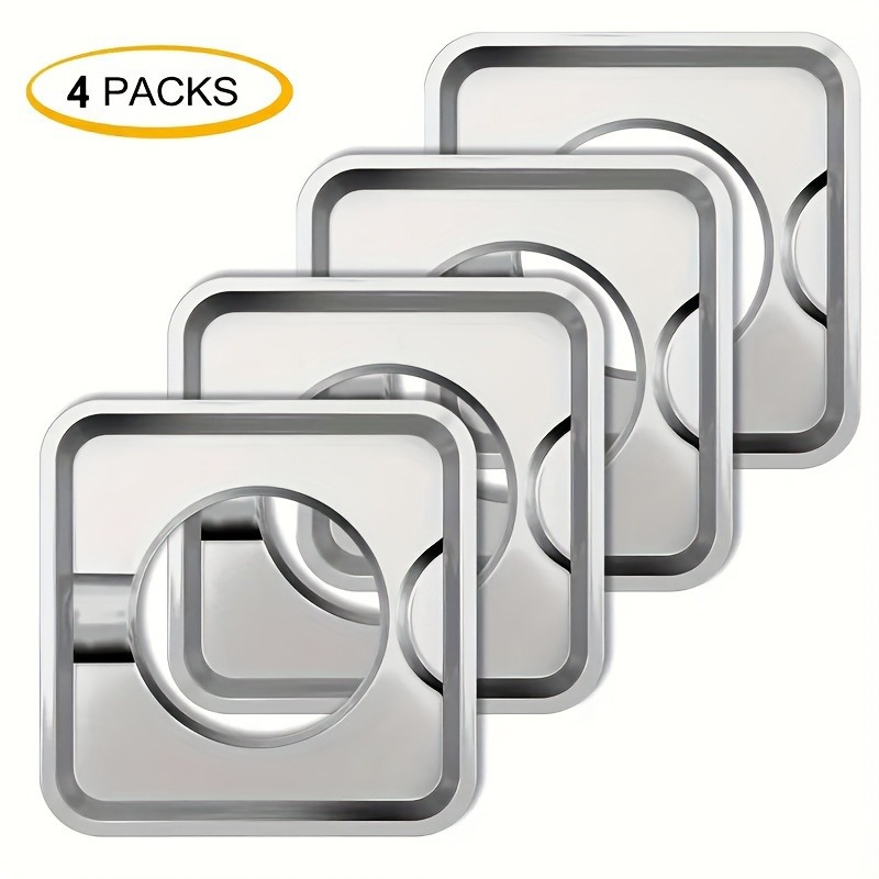 4pcs stainless   gas stove drip trays compatible with sgp 400 replaces 786333 more essential kitchen accessories details 1