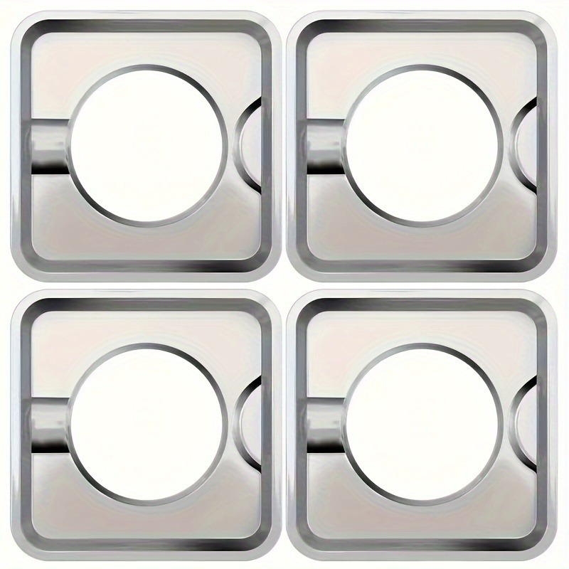 4pcs stainless   gas stove drip trays compatible with sgp 400 replaces 786333 more essential kitchen accessories details 3